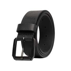 Buffalo David Bitton Mens Belt | 40mm Black Belt | 100% Genuine Leather Belt | Mens Belts for Jeans | Belt Size 38