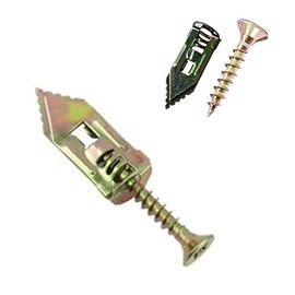 Self Drilling Drywall Anchors with Screws Hollow Wall Anchor Tapping Screw Kit No Drill Or Holes in Wall for Fixing Shelf Cabinet (20pcs)