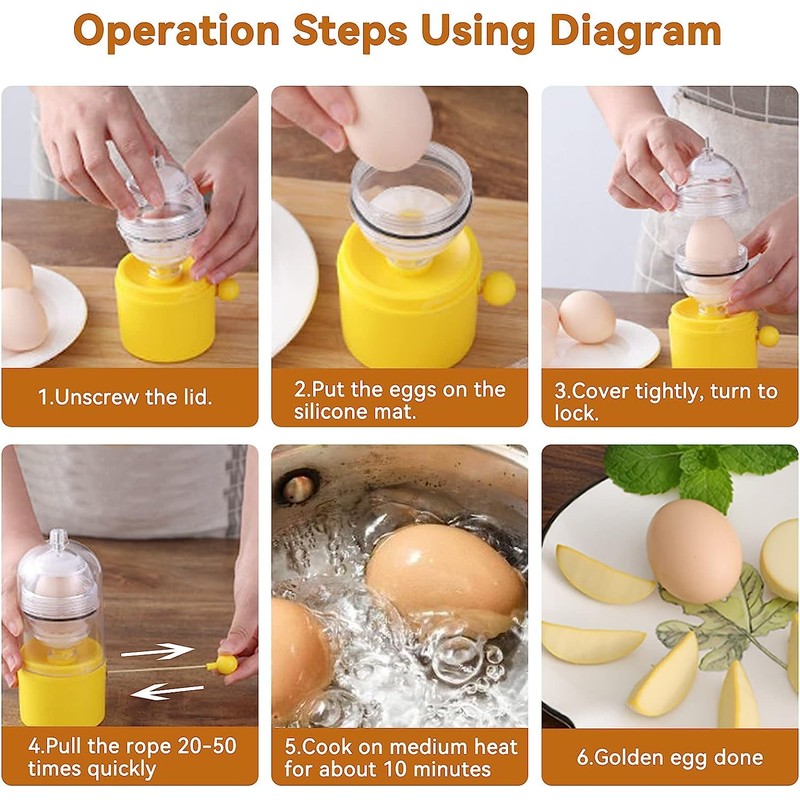 Pwshymi Manual Egg Spinner，Portable Egg Scrambler, Egg Yolk and Egg
