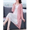 FindThy Women’s Casual Long Duster Cardigan 3/4 Sleeve Open Front