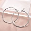 JOLCHIF 50 mm Large 925 Silver Plated Huggie Hoop Earrings
