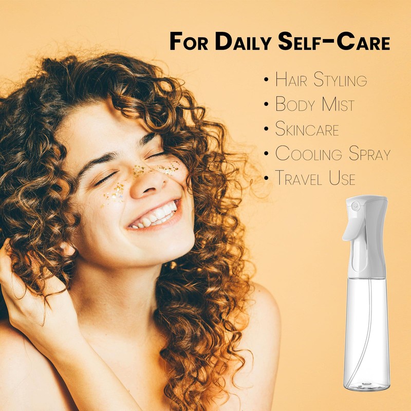 Mistifi Spray Plastic Bottle for Hair, Ultra Fine Mist, Water