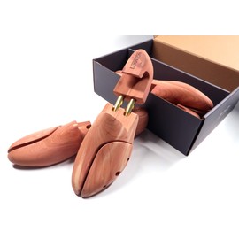 Luxinton Cedar Shoe Tree Boot Keeper for Men Luka 2-pack Adjustable Shoetree Twin Tube(for 2 pairs of shoes)(EU 46-47 / X-Large / 12.5-13.5 US)
