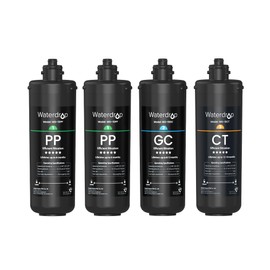Waterdrop Waterdrop TSA 3-Stage Replacement Water Filter, 1 Year Compo Pack, Replacement for Waterdrop TSA & TSB 3-stage Under Sink Water Filtration System, 2PP+GC+CT