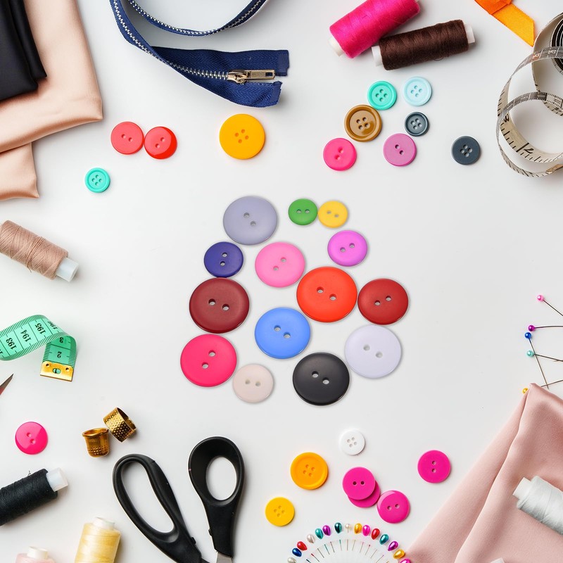 sourcing map 10pcs Resin Sewing Button, 20mm (3/4-inch) 2 Holes
