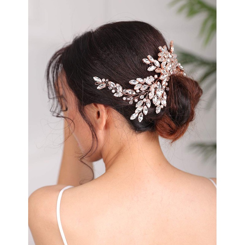 Denifery - Peine para el pelo de novia con brillantes