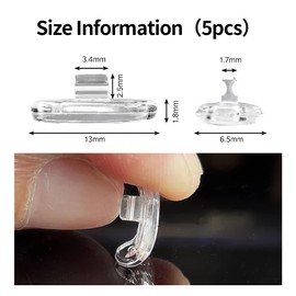 SGERUFZ 5 Paar Nasenpads zum Einstecken, rutschfeste Brille Nasenpads, Weiche Silikon, Sonnenbrillen Rutsch Stopper, Gläser Nasenpad, Brille Zubehör (Transparent)