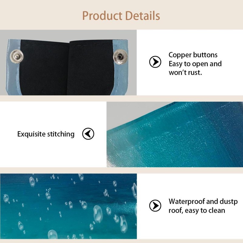2 Pack Tissue Box Cover Holder, Beach Ocean Sand Sea