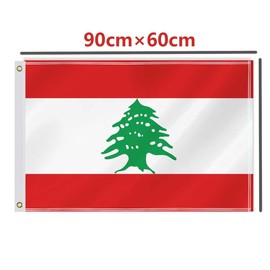 2×3 FT Lebanon Flag,60×90 Medium Size Lebanese National Decor,Double Side Digital Printed 150D Polyester Banner With Canvas Header Brass Grommet
