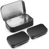 Tyqour 3pcs Rectangular Small Tins with Lids Tin Boxes Tins