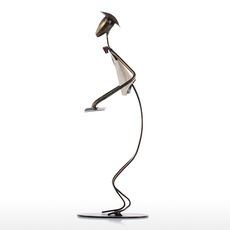 Cowboy Band / Piano Music Piano Playing Metal Iron Sculpture