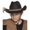 Boland 54369 - Kinderhut Cowboy, Schwarz, Cowboy-Hut, Wilder Westen, Gangster,