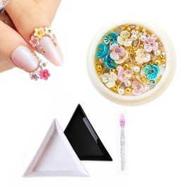 Other brands Flower Nail Nail Art Flower Stone Parts Triangular Tray Picker 7-Piece Set - Flower Jewelry Box Parts-08 / 플라워네일 네일아트 플라워 스톤 파츠 삼각트레이 픽커 7종 세트 - 플라워보석함파츠-08