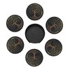 BOXIMIAO Drink Coasters with Holder Stand Set of 6, Marble