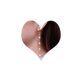 TseenYi Long Pearl Tassel Drop Earring Boho Long Pearl Dangle Earring Gold Pearl Long Tassel Earring Small Pearl Chain Huggie Earring Vintage Pearl Earring Jewellery for Women and Girls, Zinc