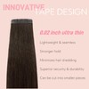 FUOTONBUTY Tape in Hair Extensions Human Hair Double Stitched Invisible