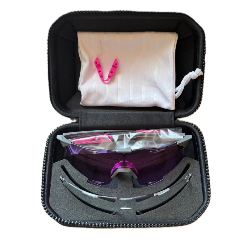 100% Sunglasses 60000-00014 Hypercraft Gloss Light Gray, Purple Mirror Lens