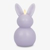 Luminara Easter Bunny Candle- Gentle Lavender 4.8" x 8"- Flameless
