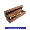 Nautical Brass Boatswain Whistle with Chain and Wooden Storage Box,