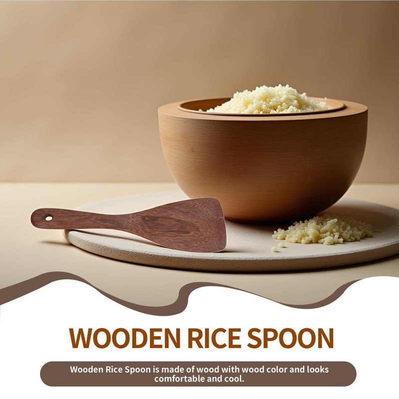 Beufee 2Pcs Rice Spoon, Heat Resistances Non Stick Rice Paddle