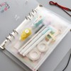 A5 Size Zipper Binder Pockets, 6 Hole, PVC, Translucent, Set