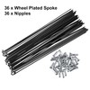 X AUTOHAUX 36 Pcs Bicycle Steel Spokes 14G Bike Spoke