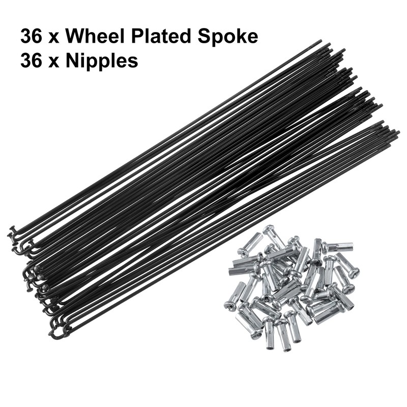X AUTOHAUX 36 Pcs Bicycle Steel Spokes 14G Bike Spoke