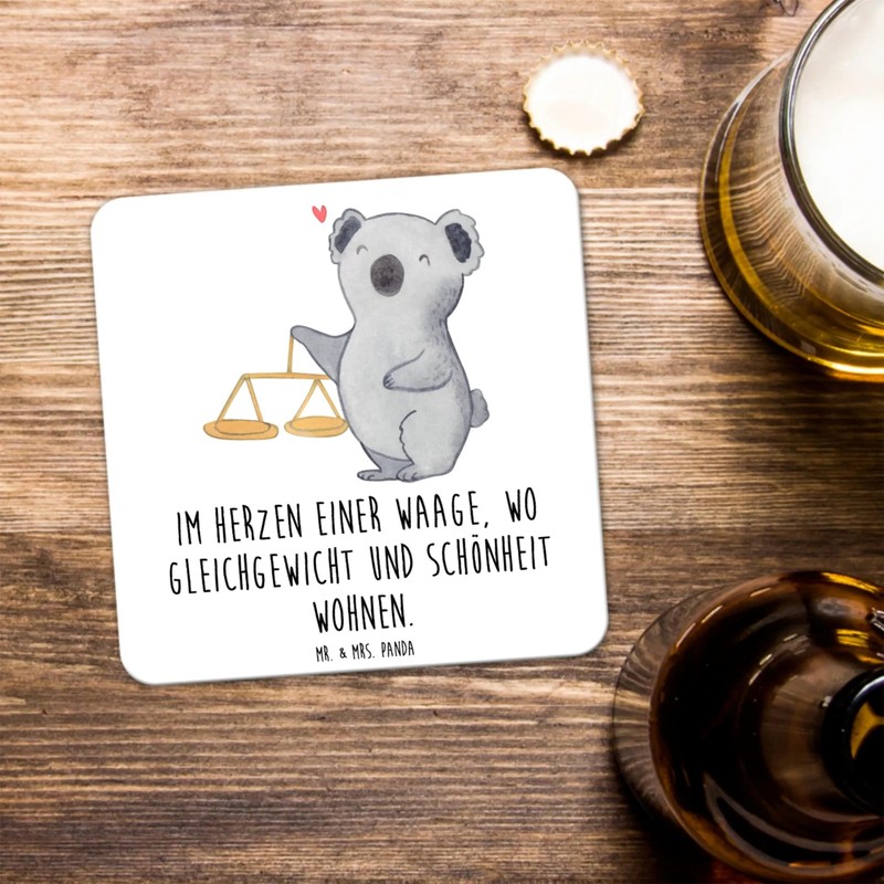 Mr. & Mrs. Panda 10er Set Untersetzer Set Waage Astrologie