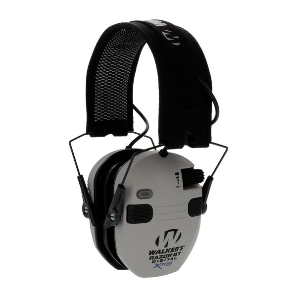 WALKER'S Razor Digital X-TRM Bluetooth Sound-Enhancing Hunting Shooting Ear Protection Electronic Earmuffs with Gel Earpads & Mesh Headband, 2 AAA Batteries Included