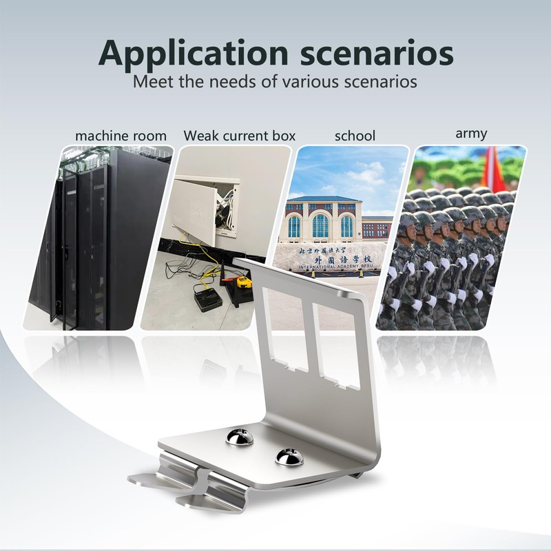 Metal DIN Rail Mounting Module for Snap-on Trapezoidal Jacks Connected