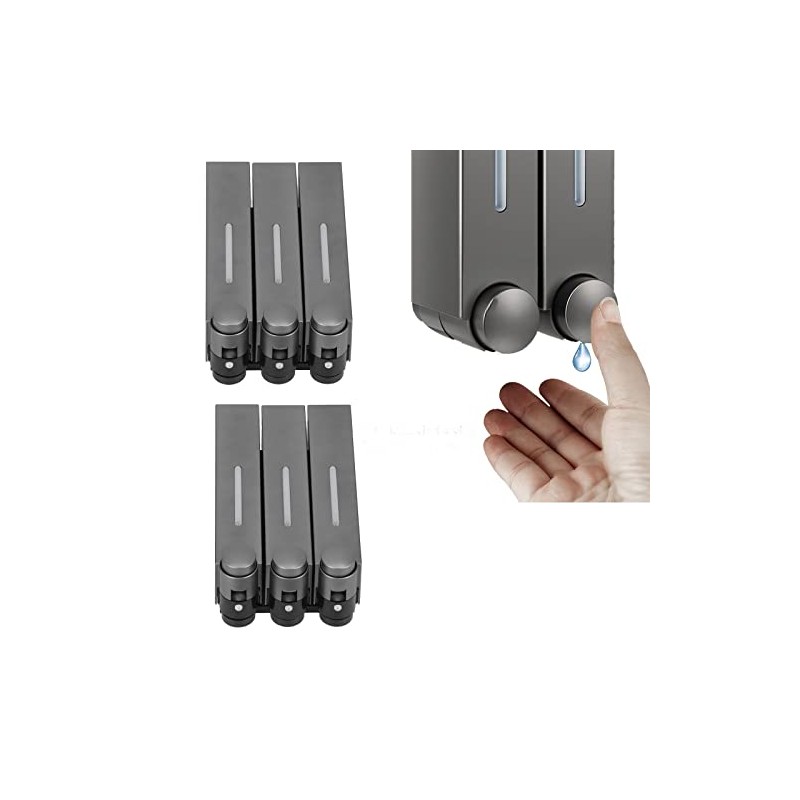 2 Unids/Set Dispensador de Jab¨®n Montado en la Pared,Dispensador de