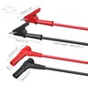 Cleqee 2PCS Multimeter Test Leads, 4mm Banana Plug to Crocodile