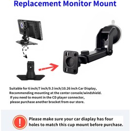 Epronic Flexibel Armaturenbrett Halterung für Wirelss Apple Carplay Bildschirm, Saugnapf Halterung für Car Play Tragbares Autoradio, Windschutzscheibe Halterung für Tragbares Autoradio Navi