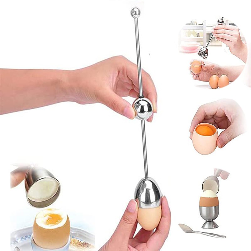 Stainless Steel Eggshell Cutter - Topper for Soft-Boiled Eggs, Opener
