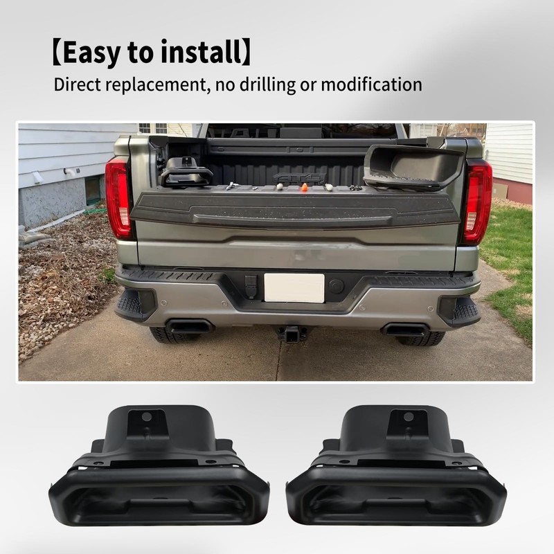 2253506 Exhaust Tips Bezels Black RH/LH 1 PAIR Compatible with