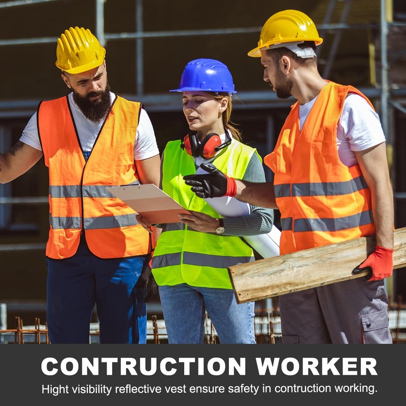 PATIKIL High Visibility Reflective Safety Vest, Class 2 Construction Work