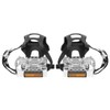 X AUTOHAUX Pair Bicycle Pedals with Toe Clip Foot Strap