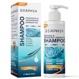 DERPHEA Scalp Shampoo for Dandruff, Flaky & Itchy Scalp: Gentle Herbal Formula, Safe Ingredients For All Skin Types 6.1 floz