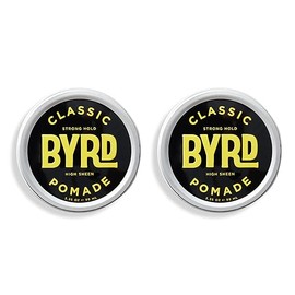 BYRD Hairdo Products Byrd Classic Pomade 2-Pack - Fijación Fuerte, Acabado De Alto Brillo, Agrega Textura Flexible A Todo Tipo De Cabello, 3.35 Oz Cada Uno (Dos Paquetes)