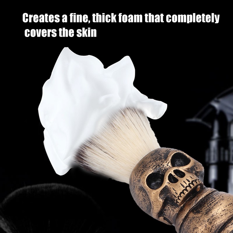 Men's Shaving Brush with Creative Skeleton Shape Handle Facial Beard