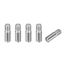 sourcing map 5Pcs M2.5 x 8mm Slotted Cylindrical Pin 304 Stainless Steel Dowel External Thread Locating Pin for Furniture Cabinets