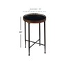 Deco 79 Metal Marble Tea Table, 26 by 18"