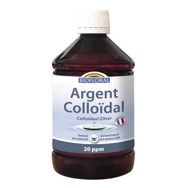 BIOFLORAL - Colloidal Silver 20 PPM - Natural Protection - Healthy Epidermis - Made in France - 500 ml