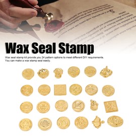 Juego de Sellos de Cera, 24 Piezas Kit de Sellos de Sellado Vintage Extraíbles, Decoración de única para Sellado de Letras de Sellos de Cera