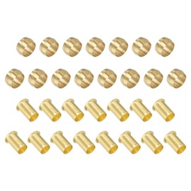 PATIKIL 12mm OD Pipe Compression Assortment Kit, 15 Pack Brass Compression Sleeve & Insert for Water, Oil and Air Pipes