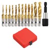 sourcing map 13pcs Combination Drill Tap Bit Set, SAE 6-32NC