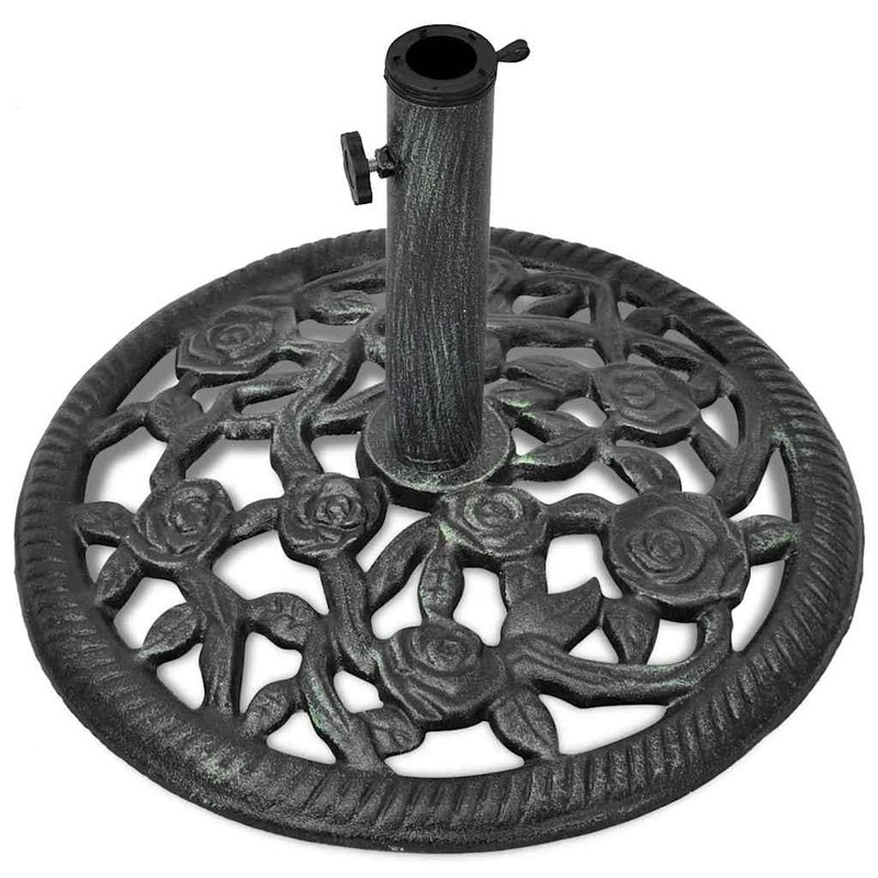 vidaXL 26.5lb Round Umbrella Base for Outdoor, Deck, Patio Parasol