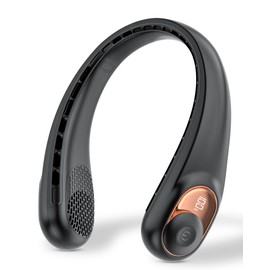 Neck Fan, Personal Fan with LED Display, USB-C Rechargeable, 5200mAh-Battery, 3-Speed Adjustment & Whisper-Quiet Operation, Perfect for Home, Travel, Sports