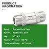 TAISHER 1PCS 304 Stainless Steel 1/2" NPT Male Check Valve,Backflow