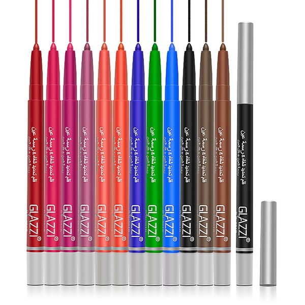 FantasyDay 12 Farben Wasserfest Wischfester Eyeliner Cremig Weiche Textur Eyelinerstift